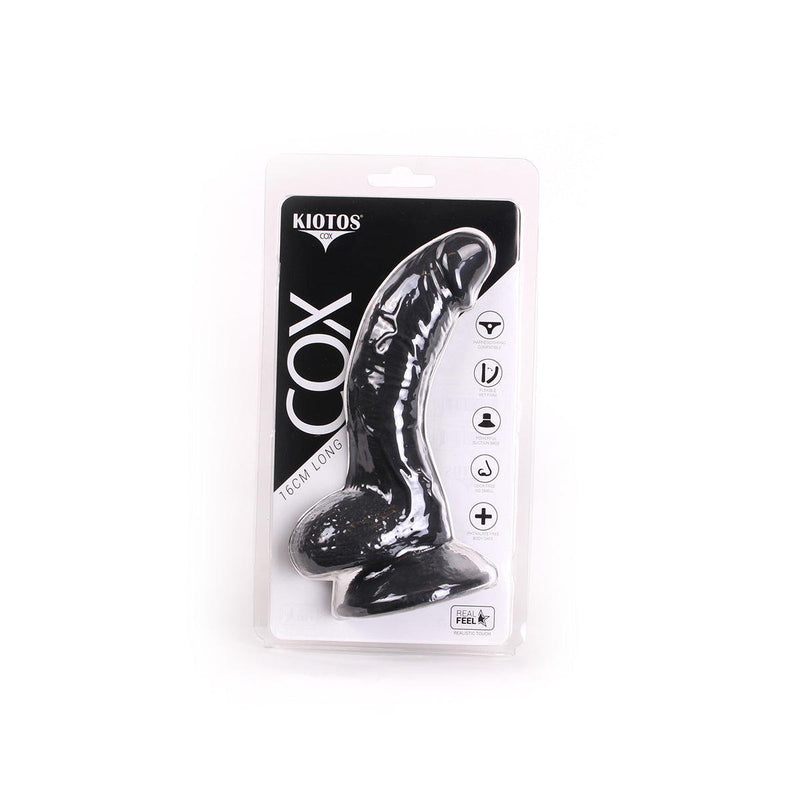 Kiotos Cox - Lichte Gekromde Dildo 16 x 4 cm - Zwart-Laced-up.nl