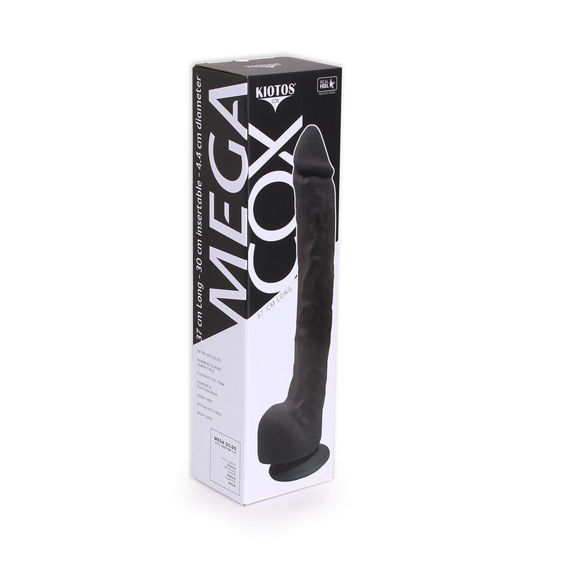 Kiotos Cox - Mega Dildo XXL 37 x 4.4 cm - Zwart-Laced-up.nl