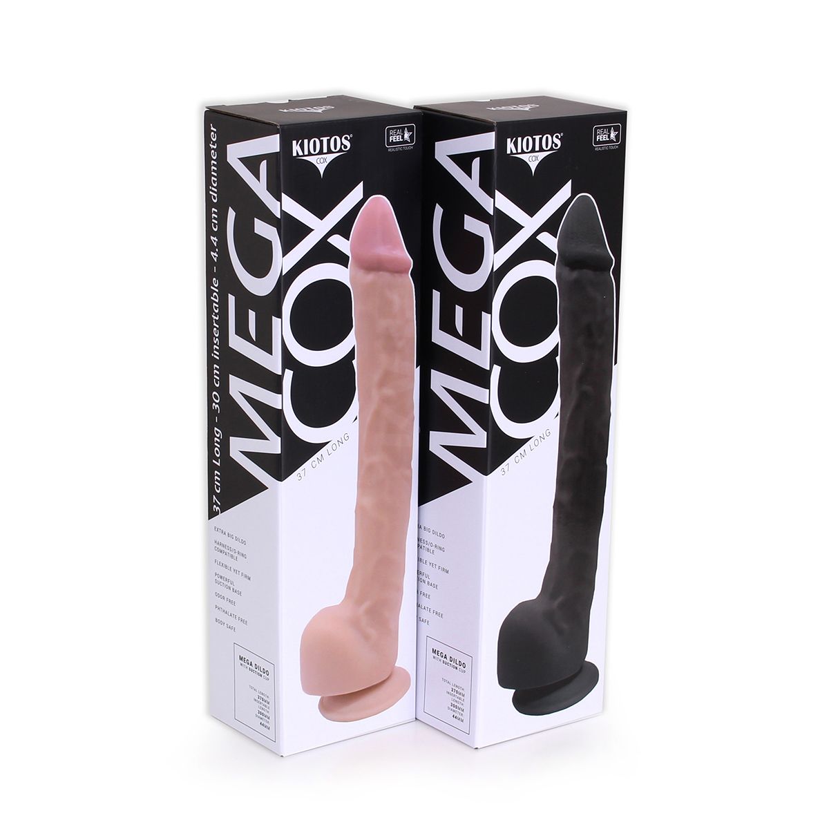 Kiotos Cox - Mega Dildo XXL 37 x 5 cm - Lichte Huidskleur-Erotiekvoordeel.nl