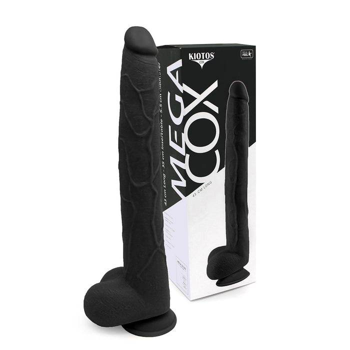 Kiotos Cox - Mega Dildo XXL 43 x 5.5 cm - Zwart-Laced-up.nl