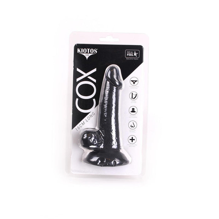 Kiotos Cox - Rechte Dildo Met Balzak 16 x 4 cm - Zwart-Laced-up.nl