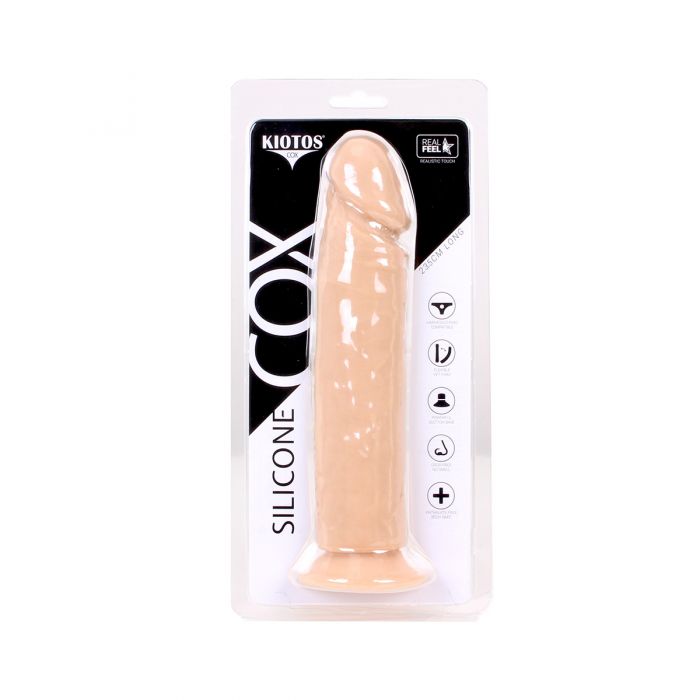 Kiotos Cox - Rechte Siliconen Dildo Met Zuignap 23 x 5 cm - Lichte Huidskleur-Laced-up.nl