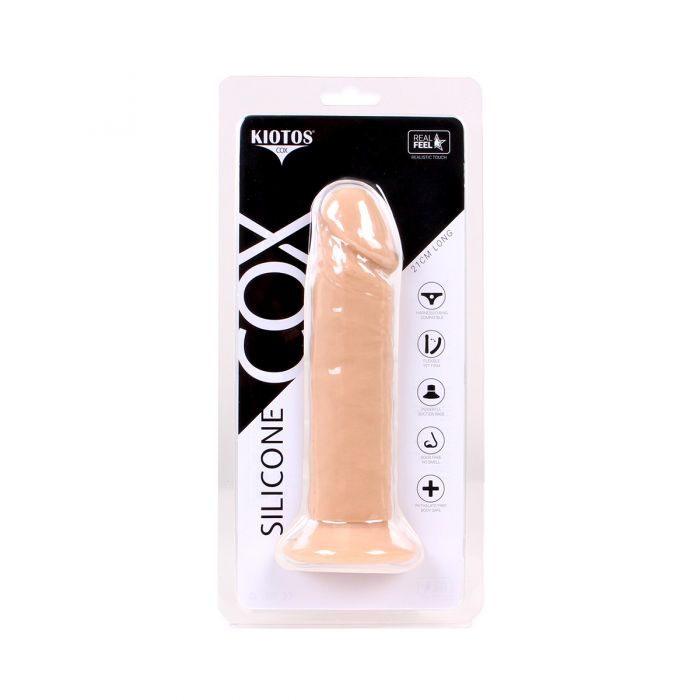 Kiotos Cox - Siliconen Dildo Met Zuignap 21 x 4,5 cm - Lichte Huidskleur-Laced-up.nl