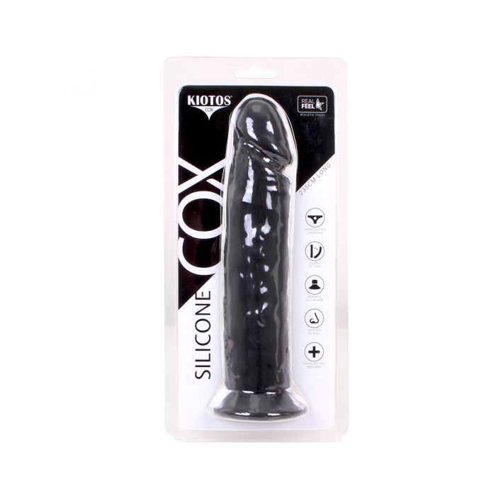 Kiotos Cox - Siliconen Dildo Met Zuignap 25 x 5 cm - Zwart-Laced-up.nl