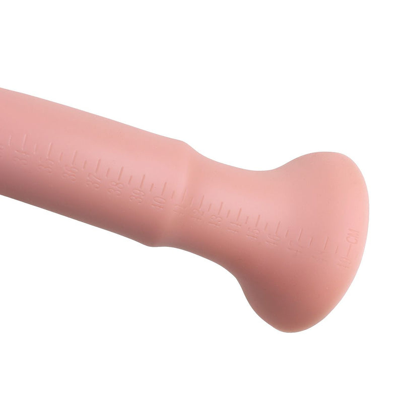 Kiotos Cox - XXL dildo Van 50 cm lang Met Diameter Van 23 mm > 56 mm - Lichte Huidskleur-Erotiekvoordeel.nl