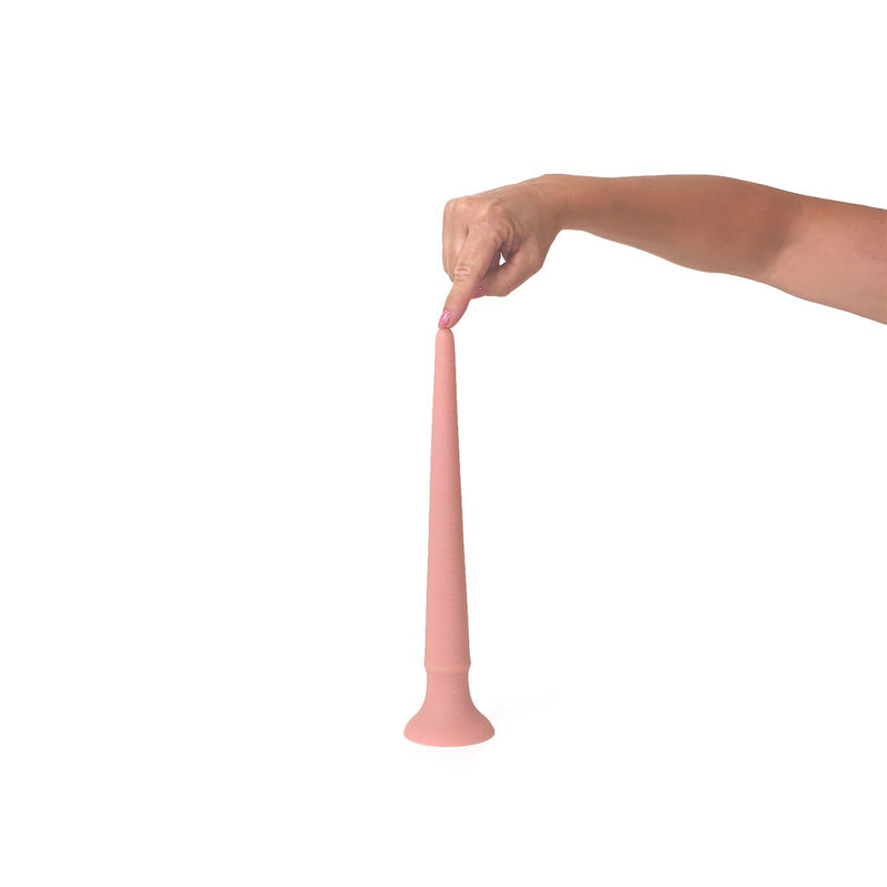 Kiotos Cox - XXL dildo Van 30 cm lang Met Diameter Van 12 mm > 30 mm - Lichte Huidskleur-Laced-up.nl