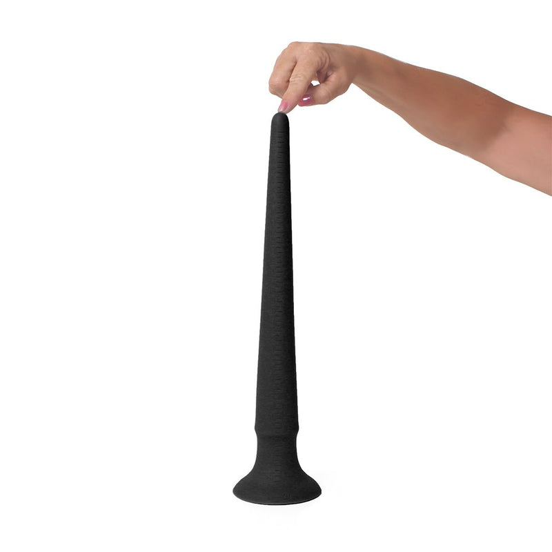 Kiotos Cox - XXL dildo Van 40 cm lang Met Diameter Van 18 mm > 45 mm - Zwart-Laced-up.nl