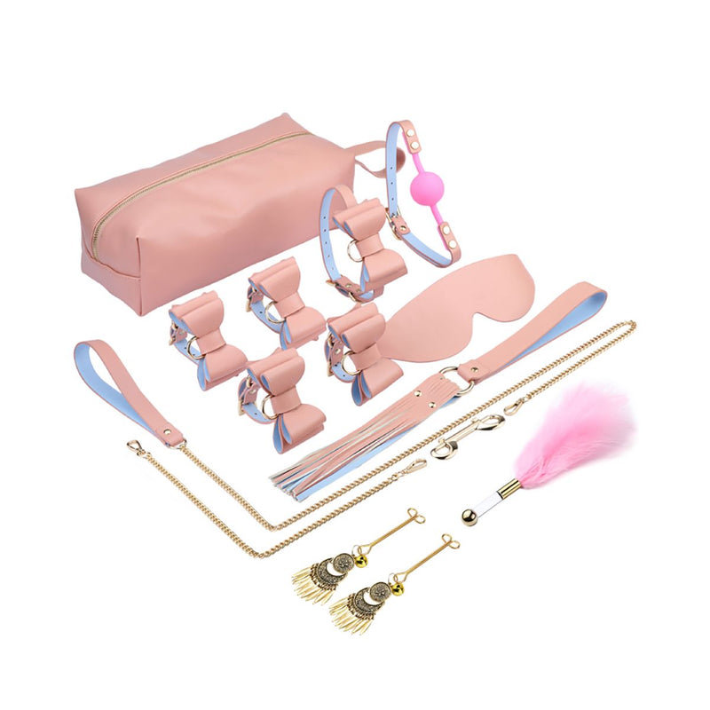 Kiotos - BDSM Bowties 10 Item Kit - Roze - Bondage en Boeien Set-Laced-up.nl