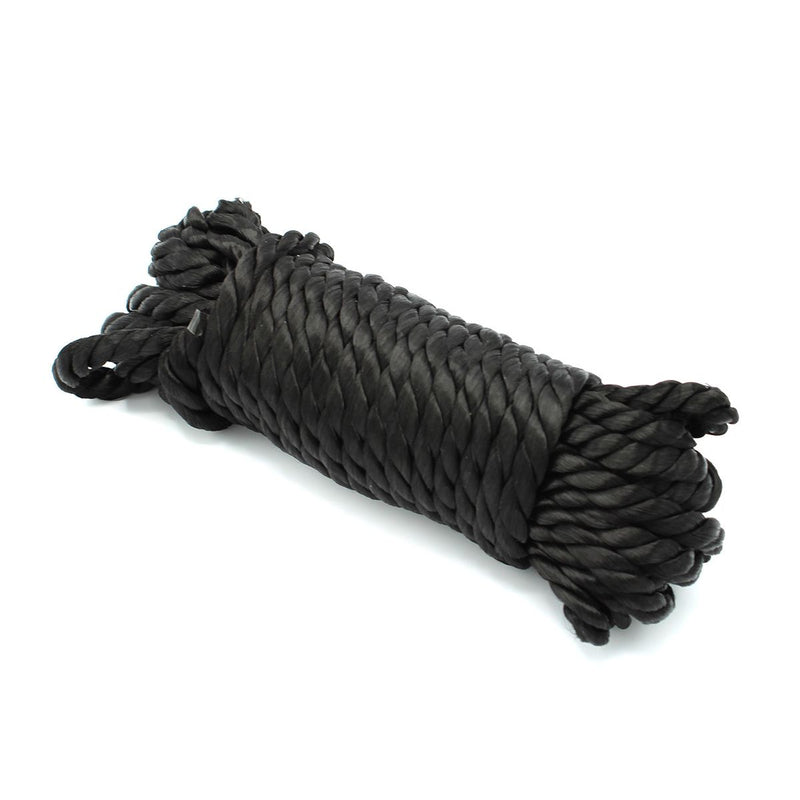 Kiotos - Corde de bondage de luxe noire - Polyester de haute qualité, doux et résistant - Longueur : 10 m - Laced-up.nl