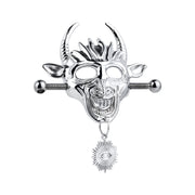 Kiotos - Demonic Mask with Pendant - Nipple Clamps with Chain - Laced-up.nl