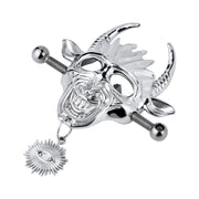 Kiotos - Demonic Mask with Pendant - Nipple Clamps with Chain - Laced-up.nl