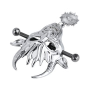 Kiotos - Demonic Mask with Pendant - Nipple Clamps with Chain - Laced-up.nl