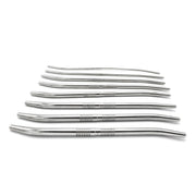 Kiotos - Double End Dilator Set met Curve - RVS - 8 stuks-Erotiekvoordeel.nl