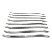 Kiotos - Double End Dilator Set met Curve - RVS - 8 stuks-Erotiekvoordeel.nl