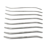 Kiotos - Double End Dilator Set met Curve - RVS - 8 stuks-Erotiekvoordeel.nl