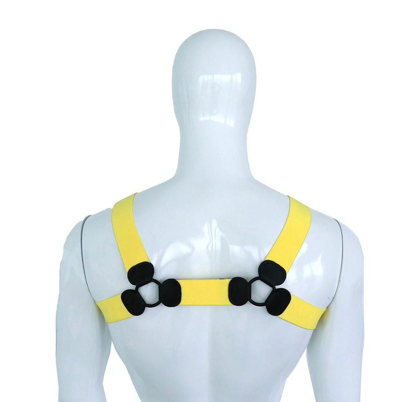 Kiotos - Elastisches Brustgeschirr - Harness - Riemen-Body - Gelb - Laced-up.nl