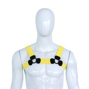 Kiotos - Elastisches Brustgeschirr - Harness - Riemen-Body - Gelb - Laced-up.nl