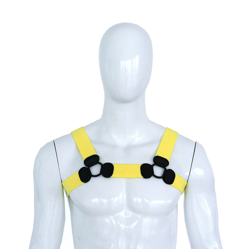 Kiotos - Elastisches Brustgeschirr - Harness - Riemen-Body - Gelb - Laced-up.nl