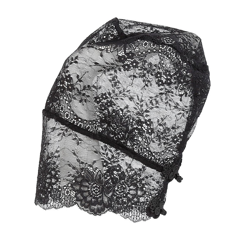 Kiotos - Fancy Lace Hood - Transparent Face-Covering Lace Mask - Laced-up.nl