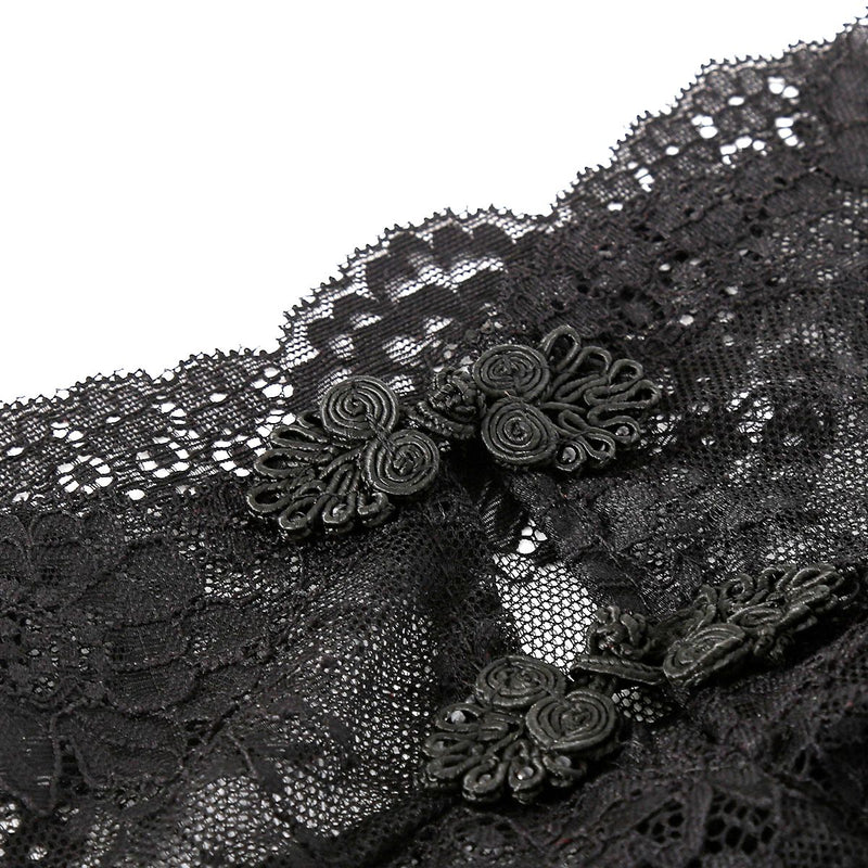 Kiotos - Fancy Lace Hood - Transparent Face-Covering Lace Mask - Laced-up.nl