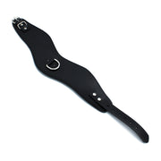 Kiotos - Contoured Black Leather Posture Collar with D-Ring - Laced-up.nl
