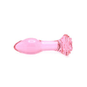 Kiotos Glass - Glazen Buttplug Met Roos - Roze-Laced-up.nl