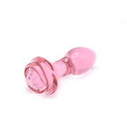 Kiotos Glass - Glazen Buttplug Met Roos - Roze-Laced-up.nl