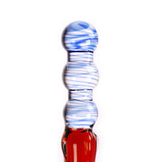 Kiotos Glass - Glazen Dildo Curves - Blauw/amber-Laced-up.nl