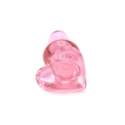 Kiotos Glass - Roze Buttplug Van Glas Met Hartje-Laced-up.nl