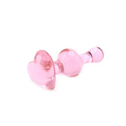 Kiotos Glass - Roze Buttplug Van Glas Met Hartje-Laced-up.nl