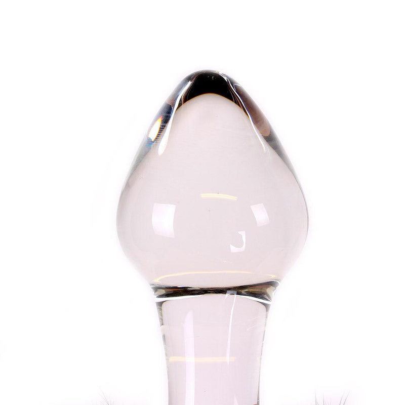 Kiotos - Glazen buttplug Met witte konijnenstaart-Erotiekvoordeel.nl