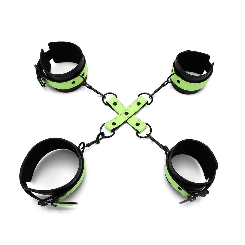 Kiotos - Glow in the Dark - Boeienset - Polsboeien Handboeien en Hogtie Set-Laced-up.nl