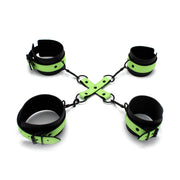 Kiotos - Glow in the Dark - Boeienset - Polsboeien Handboeien en Hogtie Set-Laced-up.nl