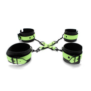 Kiotos - Glow in the Dark - Boeienset - Polsboeien Handboeien en Hogtie Set-Laced-up.nl