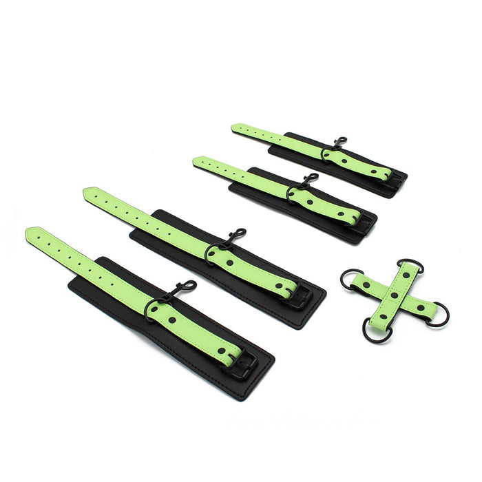 Kiotos - Glow in the Dark - Boeienset - Polsboeien Handboeien en Hogtie Set-Laced-up.nl