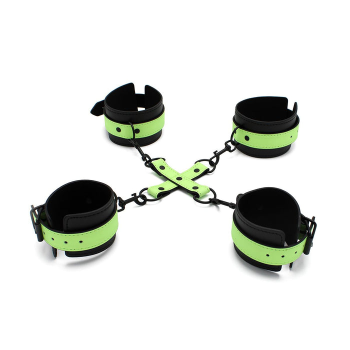 Kiotos - Glow in the Dark - Boeienset - Polsboeien Handboeien en Hogtie Set-Laced-up.nl