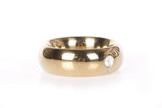 Kiotos - Gold Donut Cock Ring - With Clear Decorative Crystal - 20 mm High - Laced-up.nl