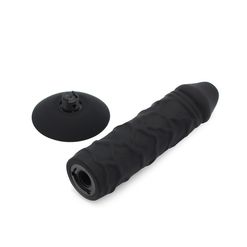 Kiotos - Grote Siliconen Dildo 18 x 4.5 cm Met Zuignap & geschikt Voor strap-ons - Zwart-Laced-up.nl