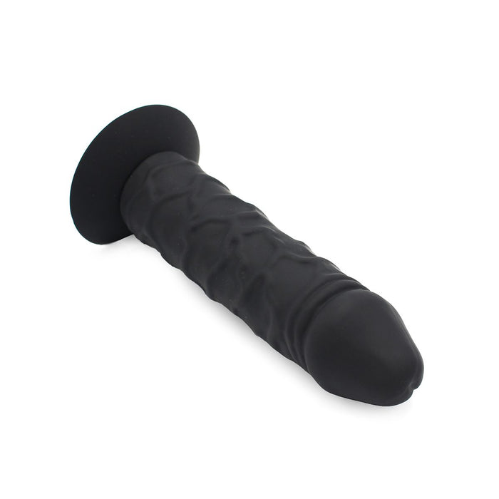 Kiotos - Grote Siliconen Dildo 18 x 4.5 cm Met Zuignap & geschikt Voor strap-ons - Zwart-Laced-up.nl