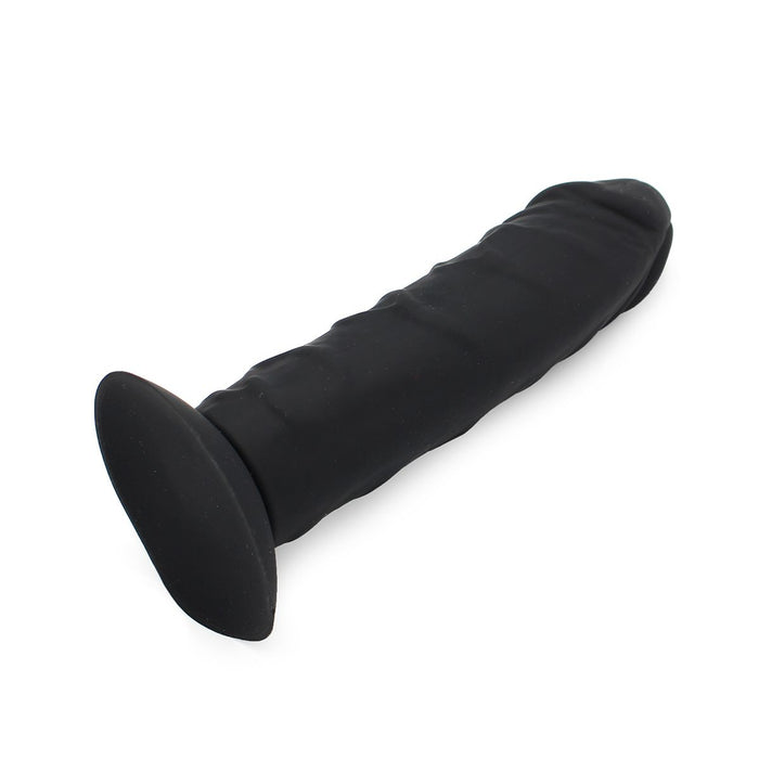 Kiotos - Grote Siliconen Dildo 18 x 4.5 cm Met Zuignap & geschikt Voor strap-ons - Zwart-Laced-up.nl