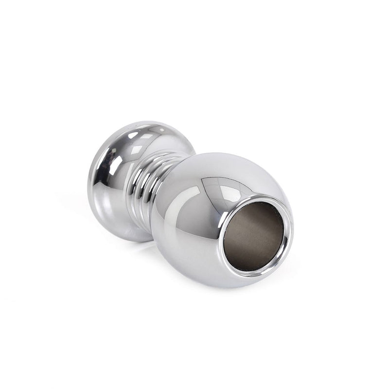 Kiotos - Holle Anaal Plug - RVS - Geribbeld - Lengte 70 mm-Erotiekvoordeel.nl