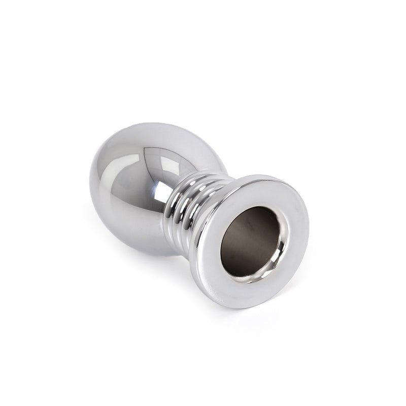 Kiotos - Holle Anaal Plug - RVS - Geribbeld - Lengte 70 mm-Erotiekvoordeel.nl