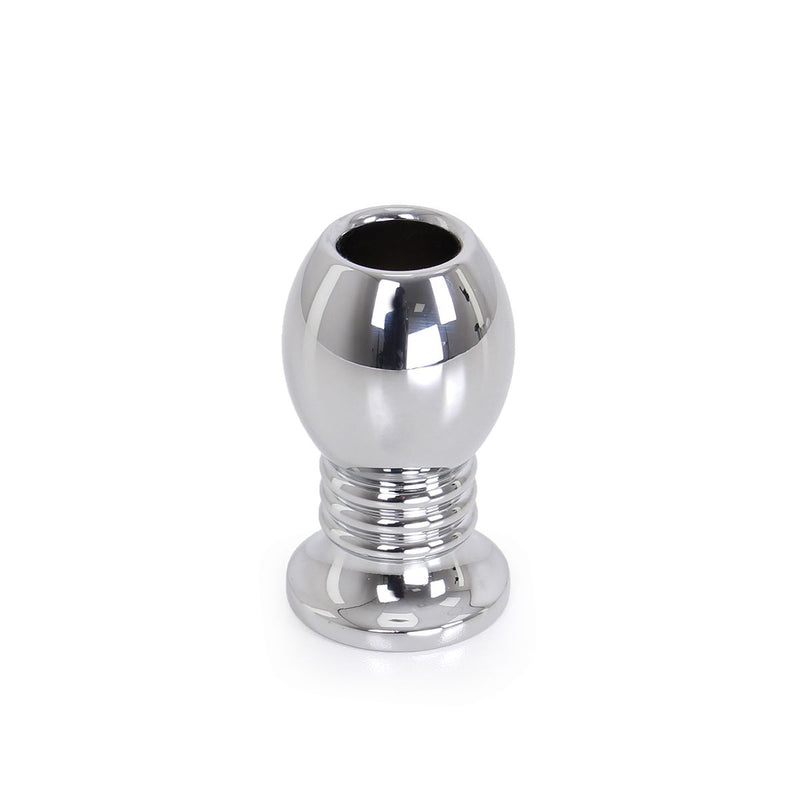 Kiotos - Holle Anaal Plug - RVS - Geribbeld - Lengte 70 mm-Erotiekvoordeel.nl
