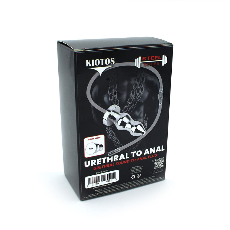 Kiotos - Holle Penisplug - Holle Dilator - Met Holle Geribbelde Buttplug - Ass Lock - RVS-Erotiekvoordeel.nl