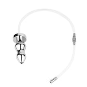 Kiotos - Holle Penisplug - Holle Dilator - Met Holle Geribbelde Buttplug - Ass Lock - RVS-Erotiekvoordeel.nl