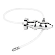 Kiotos - Holle Penisplug - Holle Dilator - Met Holle Geribbelde Buttplug - Ass Lock - RVS-Erotiekvoordeel.nl