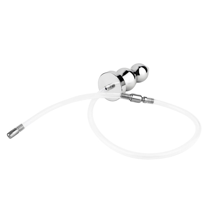 Kiotos - Holle Penisplug - Holle Dilator - Met Holle Geribbelde Buttplug - Ass Lock - RVS-Erotiekvoordeel.nl