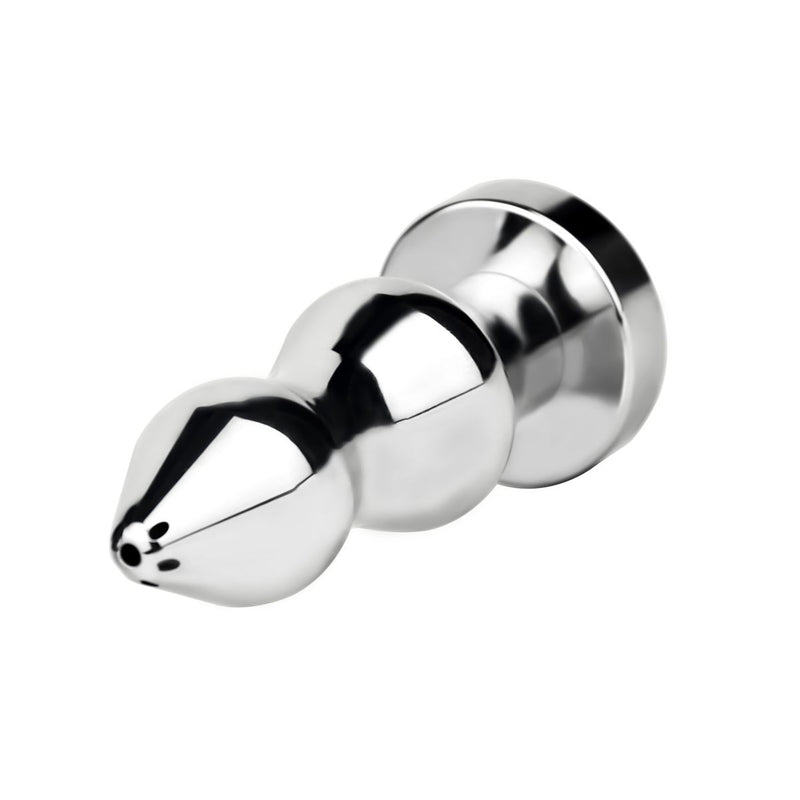 Kiotos - Holle Penisplug - Holle Dilator - Met Holle Geribbelde Buttplug - Ass Lock - RVS-Erotiekvoordeel.nl