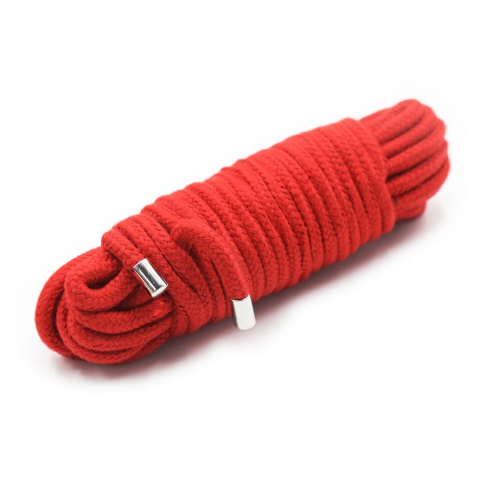 Kiotos - Corde de bondage BDSM en coton 20 mètres - Rouge - Laced-up.nl