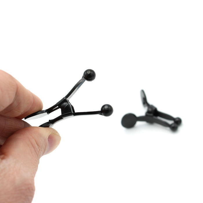 Kiotos - Knijper Tepelklemmen met Balvormige Uiteindes - Extra Sensaties - Mat Zwart-Laced-up.nl